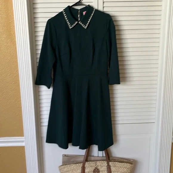 Kate Spade Green Diamanté Collar Dress. NWT - Picture 12 of 13